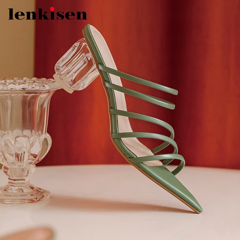 Lenkisen high quality handmade fashion peep toe four colors high crystal heels narrow band slip on mules women summer sandalsL10, Black
Lenkisen high quality handmade fashion peep toe four colors high crystal heels narrow band slip on mules women summer sandalsL10, Black