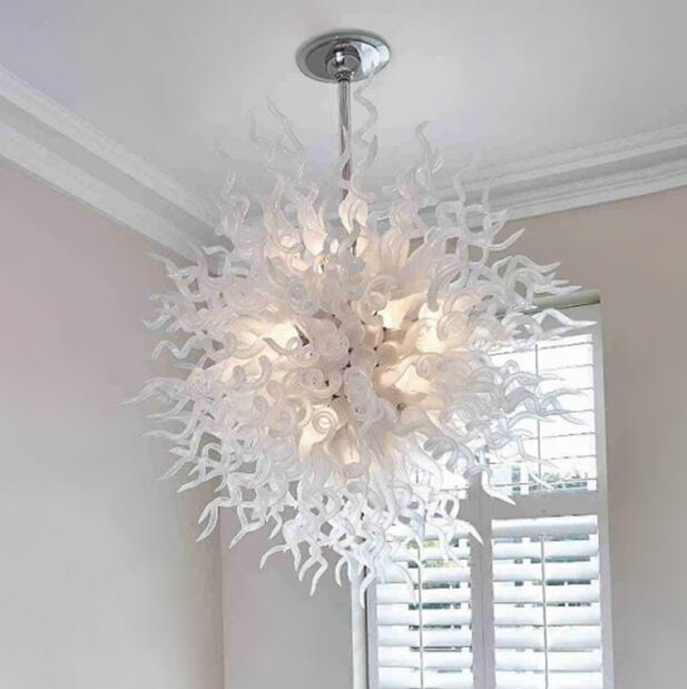 Flush Mount White Blown Glass Chandelier Indoor Lighting Wholesale LED Circle Pendant Light Simple Murano Chandeliers Ceiling lamp
Flush Mount White Blown Glass Chandelier Indoor Lighting Wholesale LED Circle Pendant Light Simple Murano Chandeliers Ceiling lamp