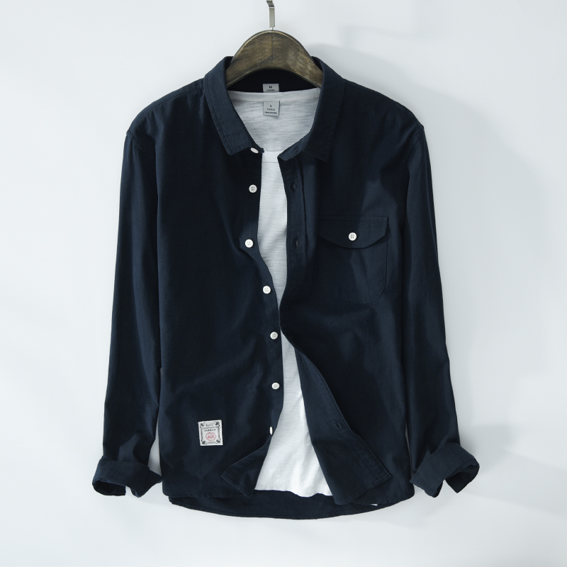 New Italy style Suehaiwe's brand men's long sleeve cotton shirt square collar solid fashion shirt men autumn clothing chemise, Navy blue
New Italy style Suehaiwe's brand men's long sleeve cotton shirt square collar solid fashion shirt men autumn clothing chemise, Navy blue