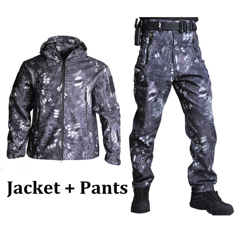 Tactical Army Hunting Clothing Autumn Camouflage Jacket + Pants Multicam Men' Camo Fleece Windbreakers Set, Green
Tactical Army Hunting Clothing Autumn Camouflage Jacket + Pants Multicam Men' Camo Fleece Windbreakers Set, Green