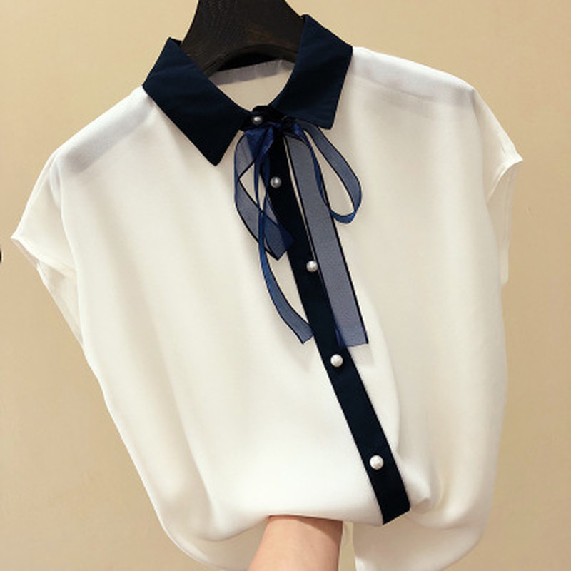 Elegant Women Blouses Summer Shirts Casual Short Sleeve White Tops Brand Korean Office Lady Chiffon Shirt Sweet Blusas Mujer, 885white
Elegant Women Blouses Summer Shirts Casual Short Sleeve White Tops Brand Korean Office Lady Chiffon Shirt Sweet Blusas Mujer, 885white