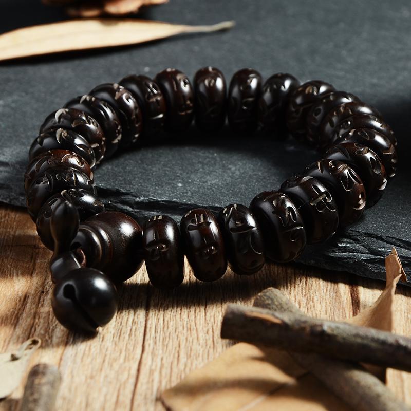 New Cindiry Vintage Wood Buddhism Prayer Beads Bracelets Six Words Mantra Wooden Fish Tibetan Buddhism Prayer Beads 
New Cindiry Vintage Wood Buddhism Prayer Beads Bracelets Six Words Mantra Wooden Fish Tibetan Buddhism Prayer Beads