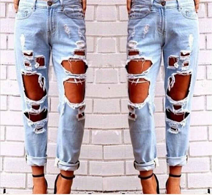 Ripped Jeans Denim Joggers Knee Holes Slim Fit Jeans Rock Star Womens Jumpsuit Destroyed Jeans Boyfriend Pencil Pants M497, Randomly ship
Ripped Jeans Denim Joggers Knee Holes Slim Fit Jeans Rock Star Womens Jumpsuit Destroyed Jeans Boyfriend Pencil Pants M497, Randomly ship