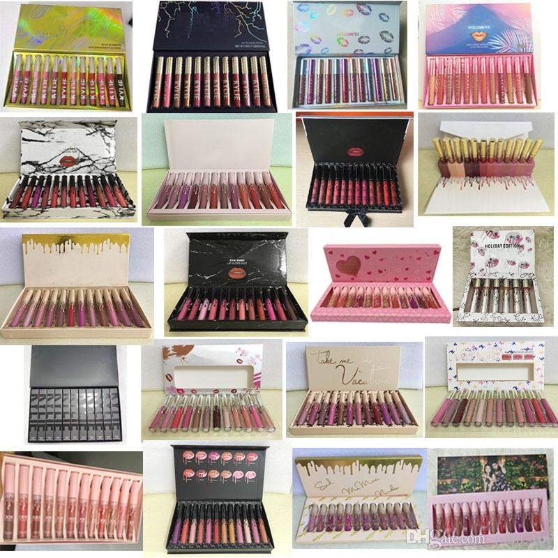 In stock ! New Makeup Lipstick High-quality 12 Popular color =1set Matte Lip Gloss DHL от DHgate WW