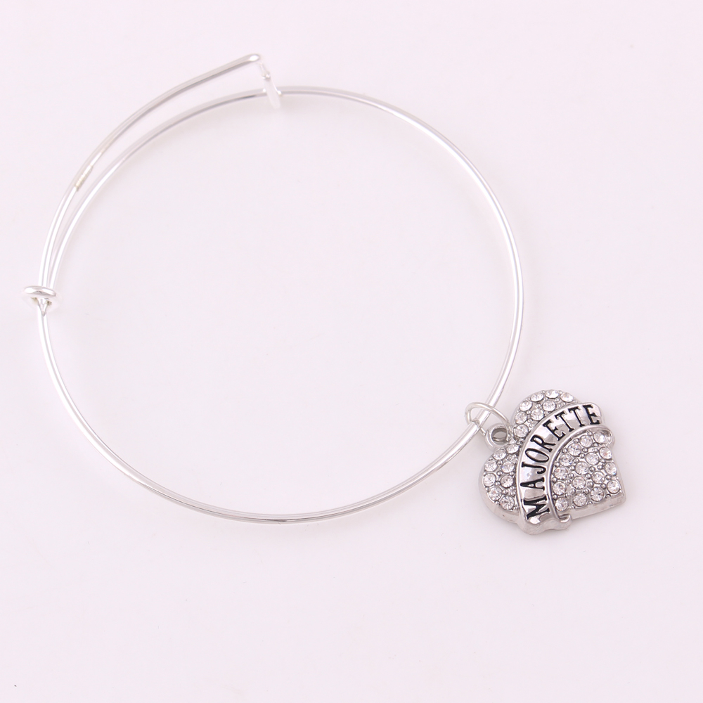 Fashion Type Crystal Heart Shape Charm MAJORETTE MARINES FAITH DAD NAVY WIFE Engraved Letter Bangle
Fashion Type Crystal Heart Shape Charm MAJORETTE MARINES FAITH DAD NAVY WIFE Engraved Letter Bangle