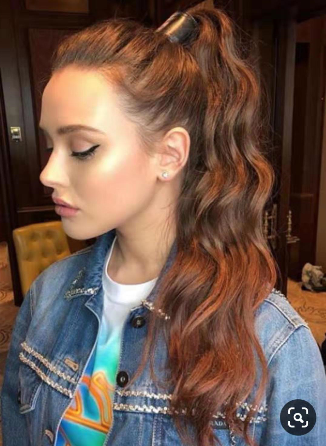 Dyed colorful virgin hair high pony,613,red blonde blue loose wavy wraps aroud ponytail hairpiece 120g 140g