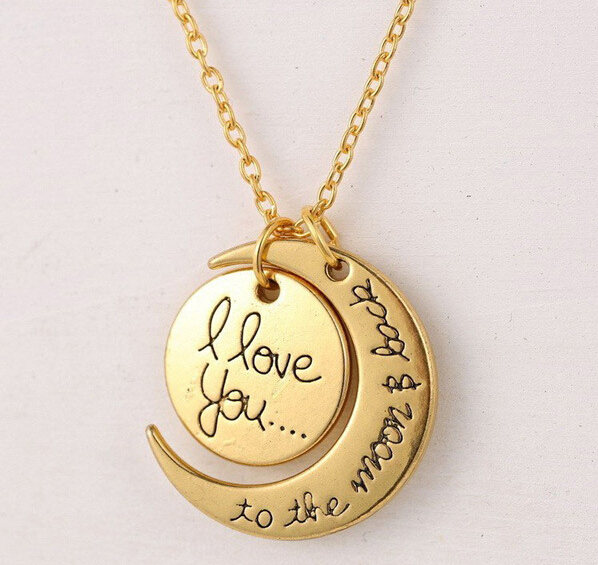 Fashion Necklace Moon Necklace Pendant I Love You To The Moon And Back For Mom Sister Family Pendant Link Chain Jewelry Party Gift
Fashion Necklace Moon Necklace Pendant I Love You To The Moon And Back For Mom Sister Family Pendant Link Chain Jewelry Party Gift