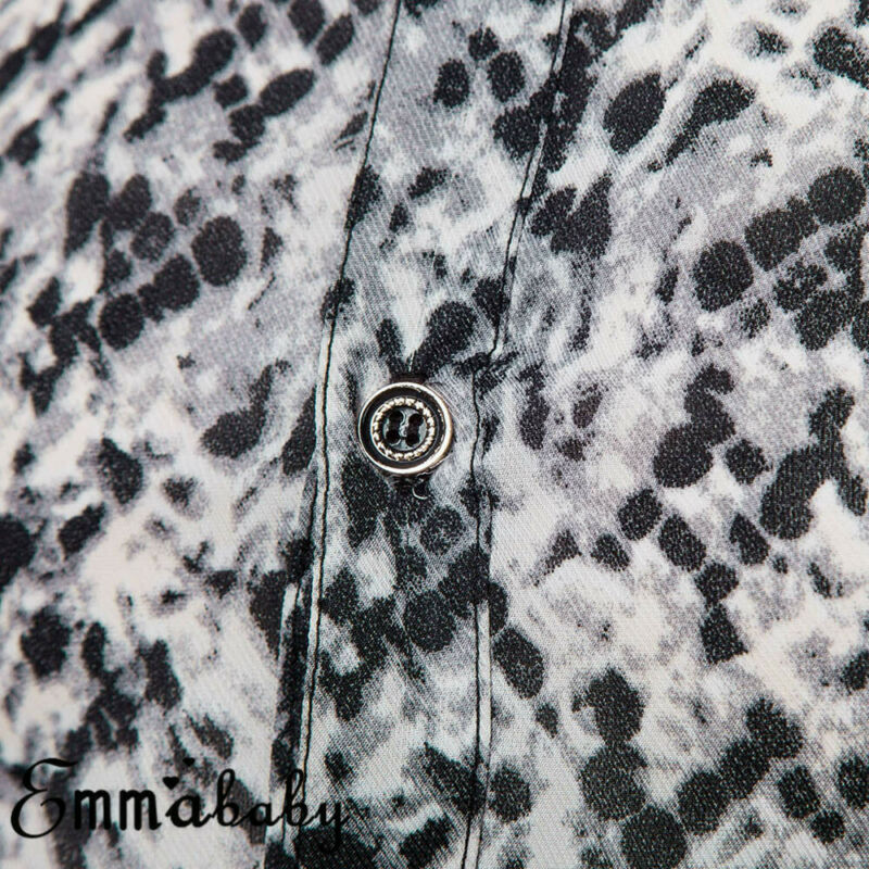 Fashion Trend Men's Long Sleeve Button Shirt Tops Slim Fit Unique Stylish Snake Skin Pattern Shirts Pre-Fall Clothes B3