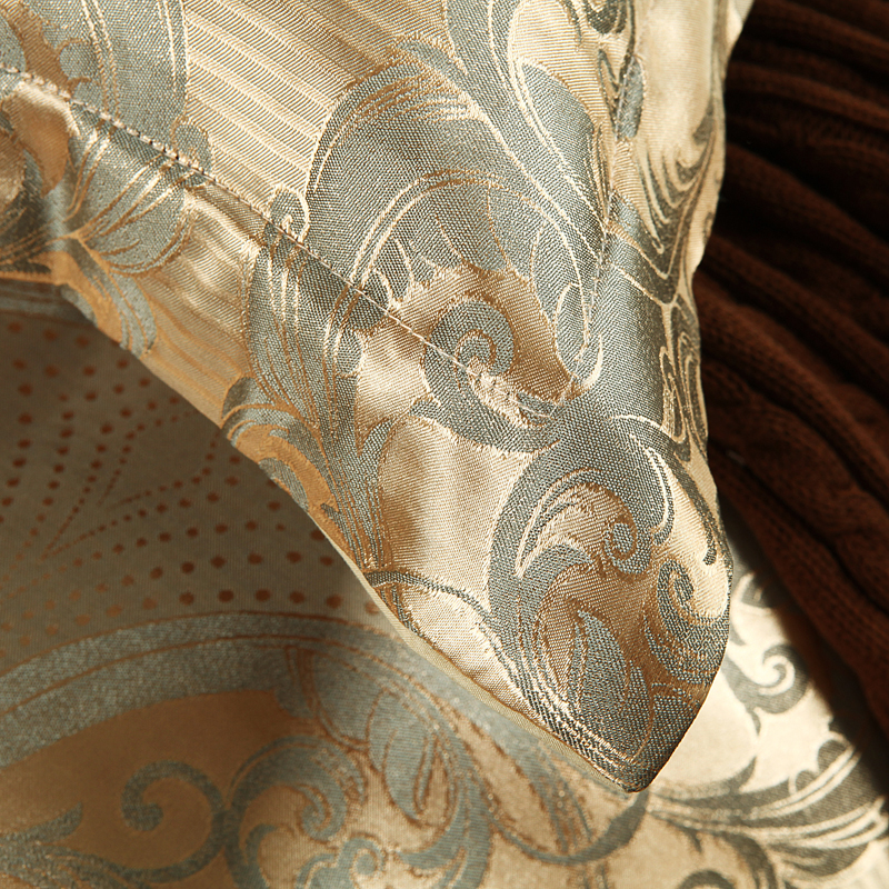 NEW Jacquard Bedlinen Queen King Size Duvet cover Set Imitation Silk Cotton Bedding Sets Gold Colour