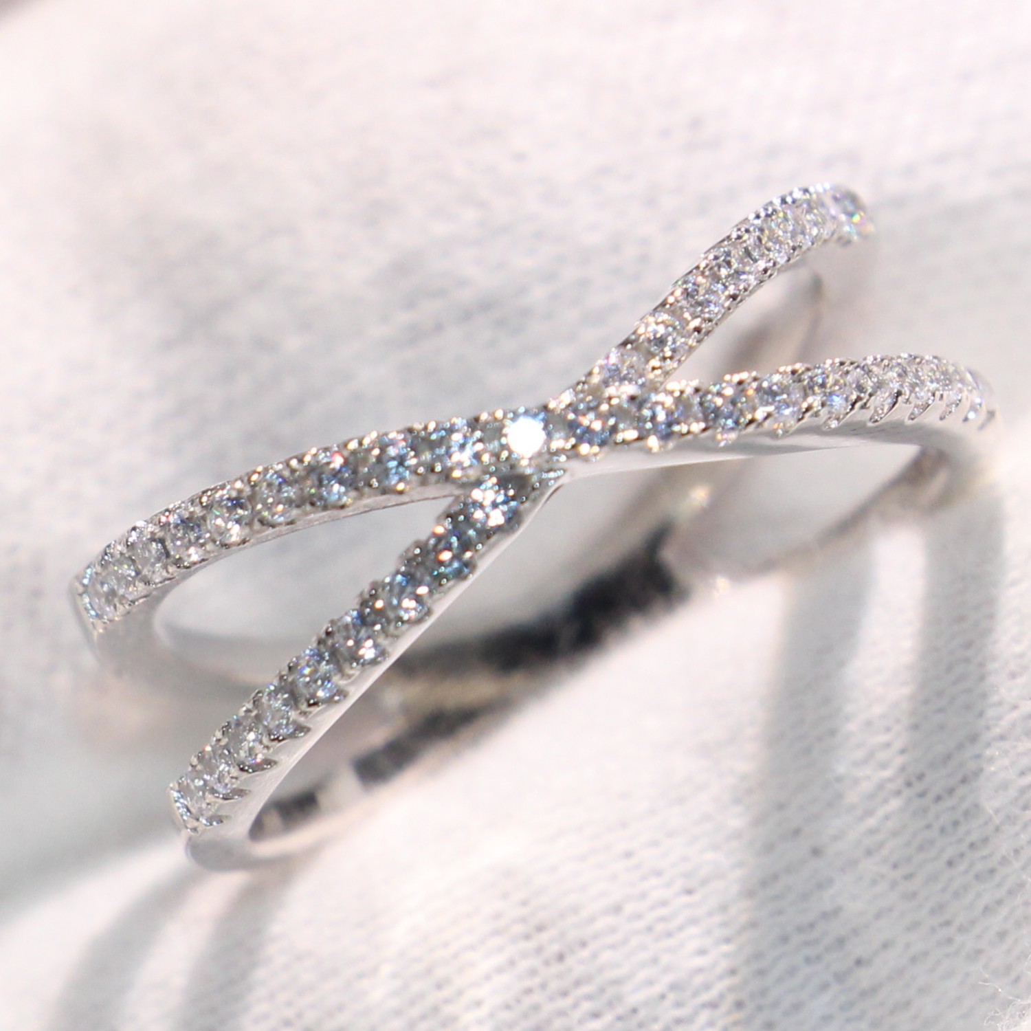 Sterg 5A Cubic Zirconia Eternity Ring Set: Handmade Fashion Jewelry, Real Sier Wedding Engagement Band