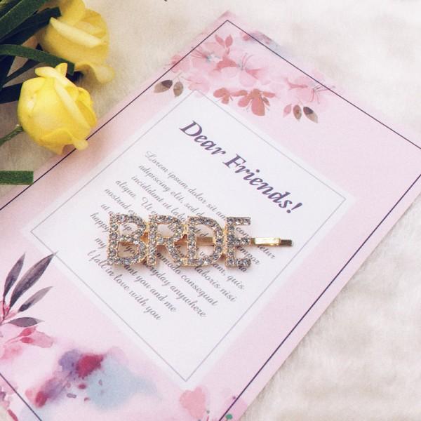 Word Rhinestones Hairpins Girl Crystal Letter Bobby Pins Metal Glitter Hair Barrettes Sparkly Hair Accessories for Ladies