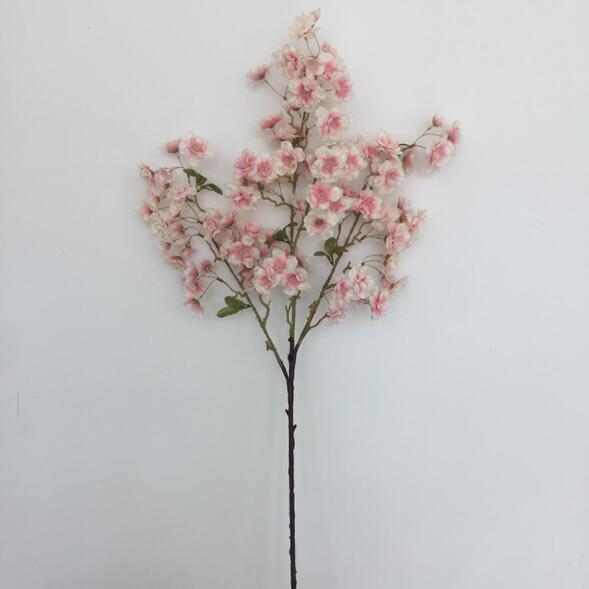 Artificial cherry blossom wedding decoration silk sakura 100cm long Large peach blossom Artificial flowers 3 Branches Snow Cherry Blossom