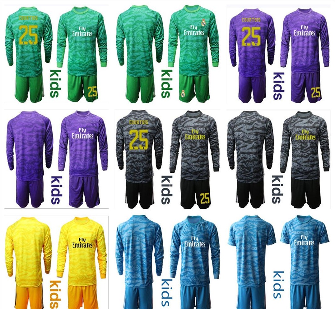 2019 2020 Boy Kid Youth Real Madrid Soccer Set Goalkeeper Kit Blue 13 Courtois Goalkeeper Areola Areola Children Uniform Long Sleeve, Colour 6
2019 2020 Boy Kid Youth Real Madrid Soccer Set Goalkeeper Kit Blue 13 Courtois Goalkeeper Areola Areola Children Uniform Long Sleeve, Colour 6