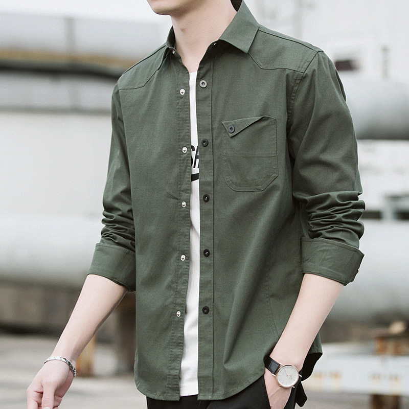 Helisopus Fashion Korean Mens Shirts Casual Loose Handsome Shirt Long Sleeve Solid Color Workwear Turn-down Collar Street Wear, White
Helisopus Fashion Korean Mens Shirts Casual Loose Handsome Shirt Long Sleeve Solid Color Workwear Turn-down Collar Street Wear, White