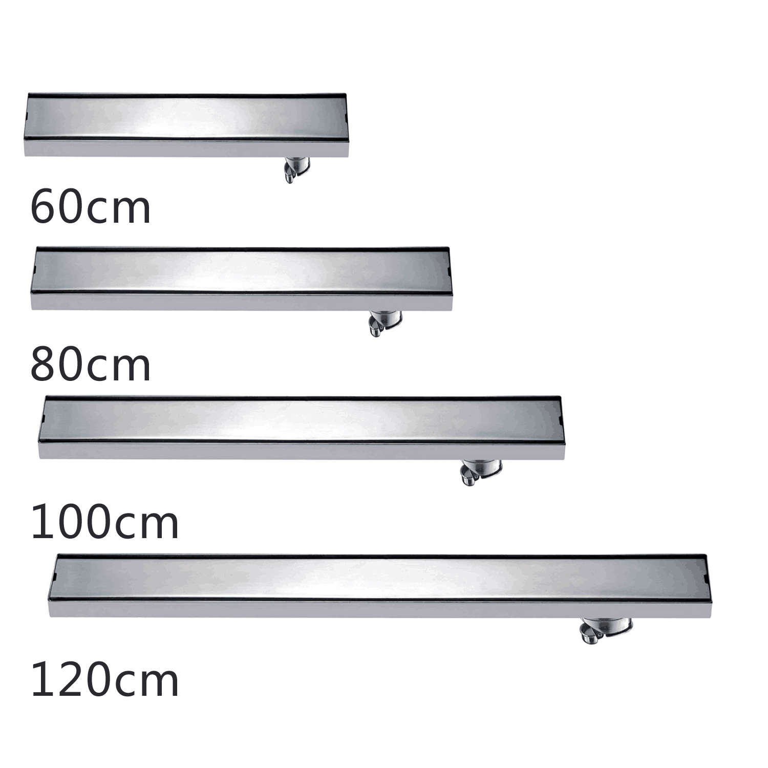 Modern Deodorization Type Side Row Floor Drain 60cm 80cm 100cm 120cm 304 Stainless Steel Tile Insert Invisible Shower Drainage