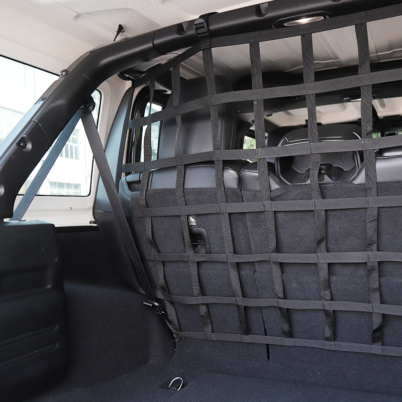 Black Pet Separation Net Fence &Car Trunk Cargo Safety Net For Jeep Wrangler JK JL 2007-2018 Factory Outlet Car Accessories