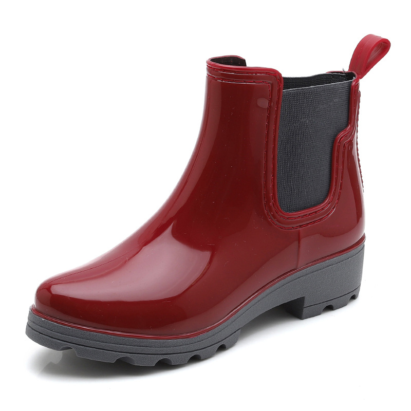 New Women's Fashion Rain Boots PU Leather Boots Slip European and American Rain U-type Elastic Rubber, Black
New Women's Fashion Rain Boots PU Leather Boots Slip European and American Rain U-type Elastic Rubber, Black