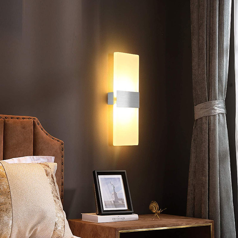 Wall New Light Acrylic Square Sconce Corridor Balcony Aisle Wall Lamp Living Sitting Room Foyer Bedroom Bathroom Lighting 85-265v 12w ing