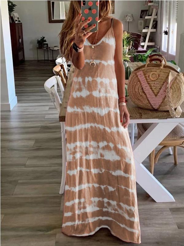 2020 Women Summer Maxi Dress Floor Length New Print Sling Boho Dresses Plus Size S-5XL Female Sun Beach Dresses Robe Femme