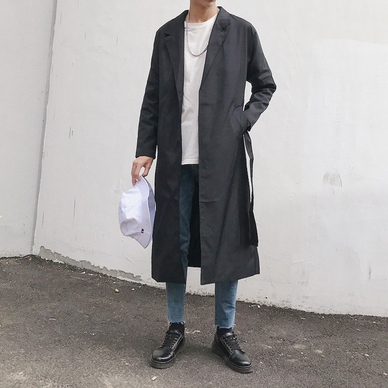 2018 Korean Style Men's Fashion Brand Trench Lapel Belt Decoration Long Sleeves Black/khaki/green Windbreaker Casual Coat -2XL, Army green
2018 Korean Style Men's Fashion Brand Trench Lapel Belt Decoration Long Sleeves Black/khaki/green Windbreaker Casual Coat -2XL, Army green