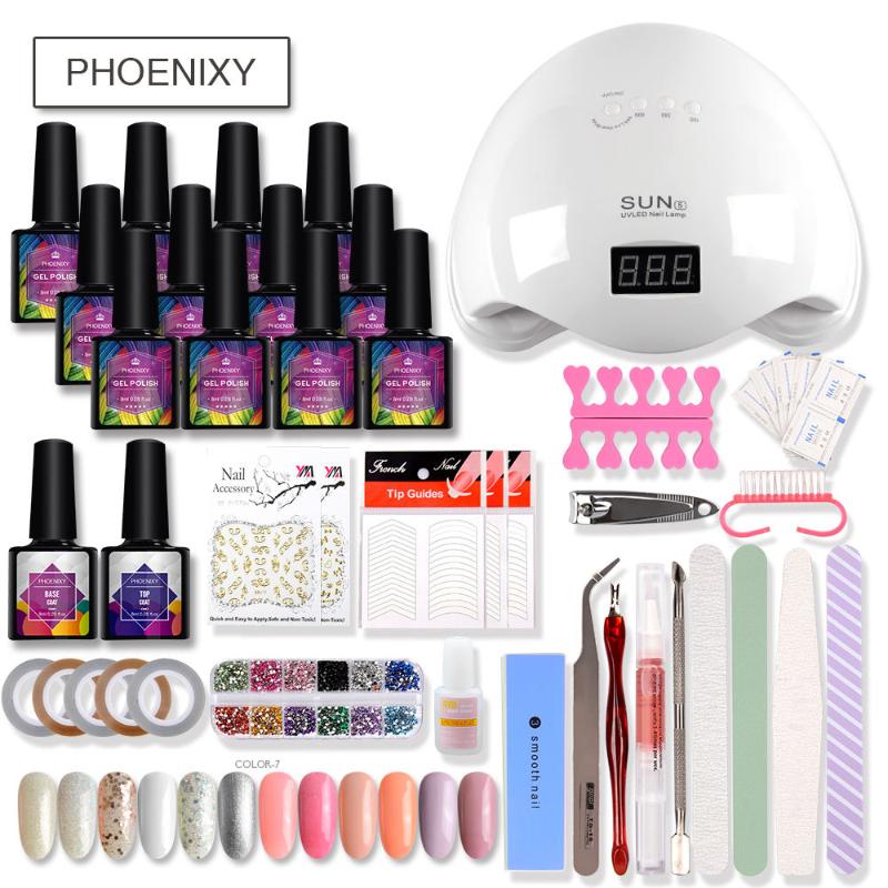 Professional Manicure Set With 48w LED Lamp Gel Nail Polish Set Builder Full Nail Brushes Art Decoration Tools All For Manciure
Professional Manicure Set With 48w LED Lamp Gel Nail Polish Set Builder Full Nail Brushes Art Decoration Tools All For Manciure