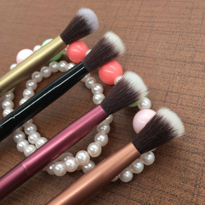 Wholesale Single double-ended aluminium tube eye brush eye shadow brushes Professional Cosmetic Make up Brush tools