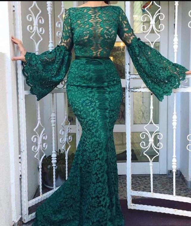 Elegant Full Lace Long Sleeves Mermaid Evening Dresses Bateau Neck Arabic Women Prom Gowns Formal Dress Vestido De Festa, Dark red
Elegant Full Lace Long Sleeves Mermaid Evening Dresses Bateau Neck Arabic Women Prom Gowns Formal Dress Vestido De Festa, Dark red