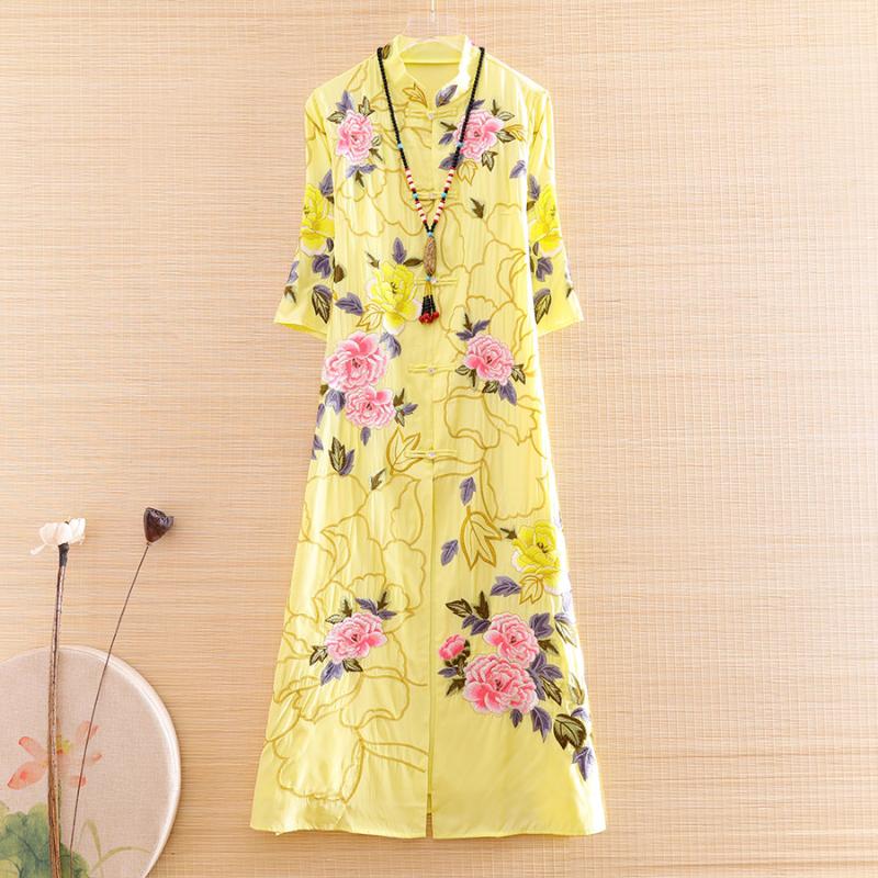High-end Spring Summer Women Chinese Style Floral Qipao Dress Embroidery Elegant Lady A-line Cheongsam 2 Pieces Dress S-XXL
High-end Spring Summer Women Chinese Style Floral Qipao Dress Embroidery Elegant Lady A-line Cheongsam 2 Pieces Dress S-XXL