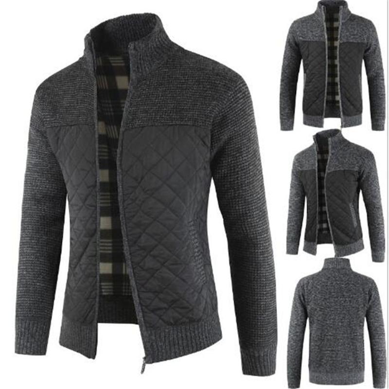 Foreign trade autumn and winter new men' plus velvet thick knitted sweater color matching cardigan knitted jacket coat, Black
Foreign trade autumn and winter new men' plus velvet thick knitted sweater color matching cardigan knitted jacket coat, Black