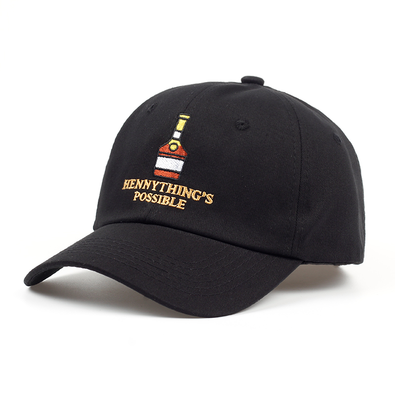 2019 new Henny Wine bottle embroidery Dad Hat men women Baseball Cap adjustable Hip-hop snapback cap hats