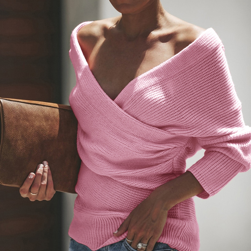 Sexy V Neck Cross Knitted Sweater Women Pullover Hollow Out Winter Autumn Cashmere Female Sweater Backless Streetwear Jumper, Black
Sexy V Neck Cross Knitted Sweater Women Pullover Hollow Out Winter Autumn Cashmere Female Sweater Backless Streetwear Jumper, Black