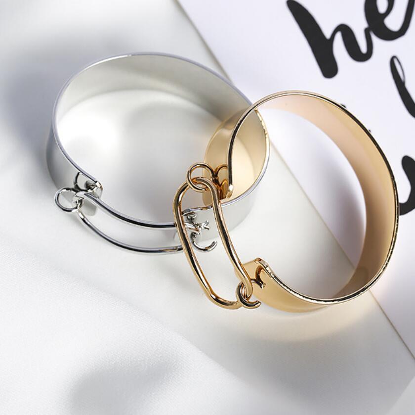 Fashion- jewelry pin buttons bracelets sleeve cuff shape bangles for women hot fashion free of shipping