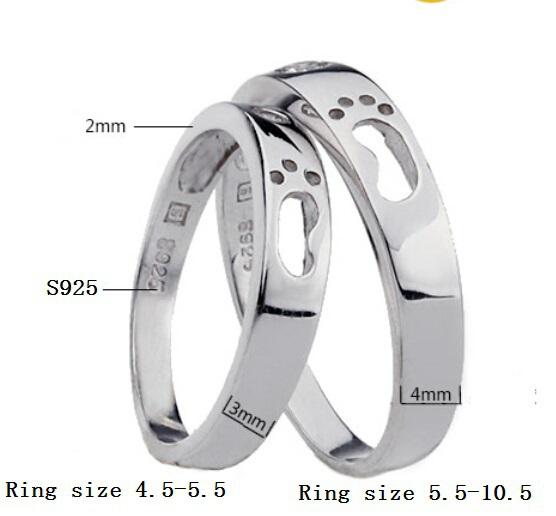 Wholesale-60% off Silver Toe Rings for Women / Men 925 Sterling Silver Engagement ring Ring Love Crystal Jewelry Bague Aneis Ulove J013