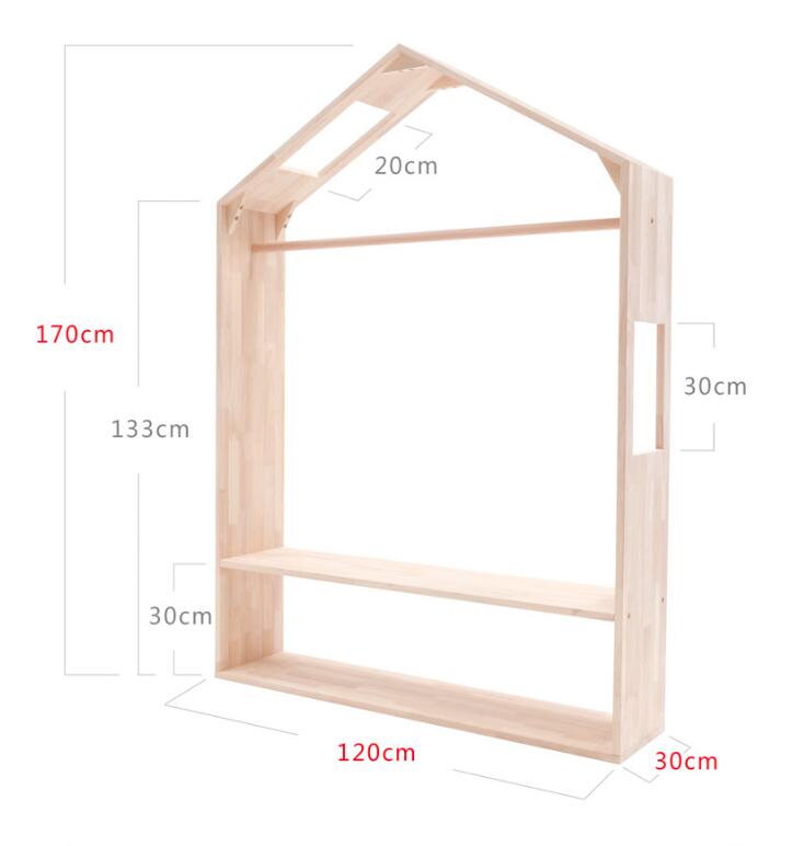 children's Cabinets clothing store display shelf Ins Nordic small house floor closet children room decoration storage photo hanger