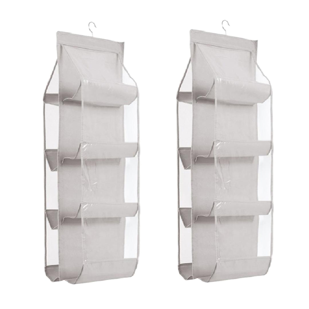 2 pieces 8-pocket purse organizer storage rack closet handbag hanging wardrobe bag 
2 pieces 8-pocket purse organizer storage rack closet handbag hanging wardrobe bag