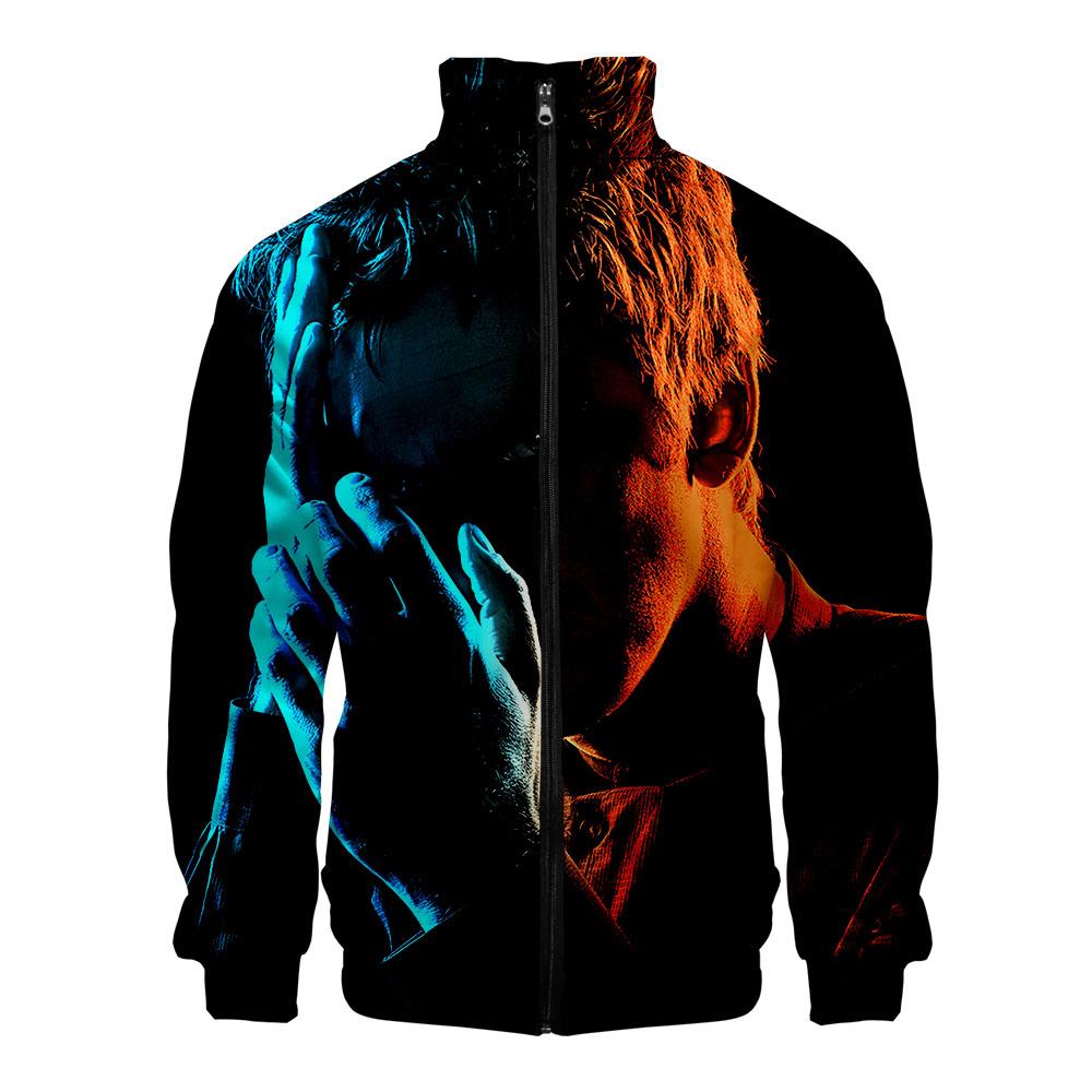 3D Legion Collar Zipper Man's Jacket Hoodie Off Multiple Colors And White Harajuku Winter Male Windbreakers Plus Size 4X