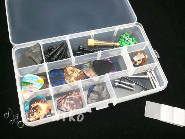 Lots of 200pcs Alice Acoustic Electric Guitar Picks Bass Plectrums1 Large Plastic Picks Box Case