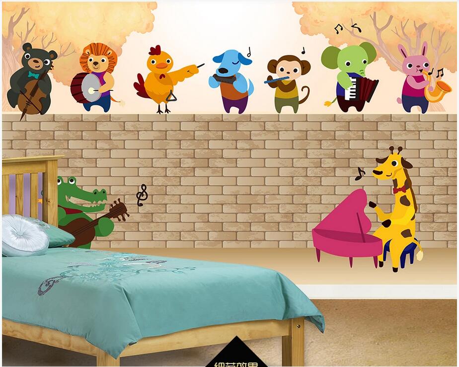Custom 3d photo mural wall stickers Simple and warm animal concert children's room background wall art pictures paper for kids room, Non-woven
Custom 3d photo mural wall stickers Simple and warm animal concert children's room background wall art pictures paper for kids room, Non-woven