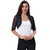 Women See-Through 3/4 Sleeve Crop Open Front Irregular Hem Cardigan Shrug Bolero, Black
Women See-Through 3/4 Sleeve Crop Open Front Irregular Hem Cardigan Shrug Bolero, Black