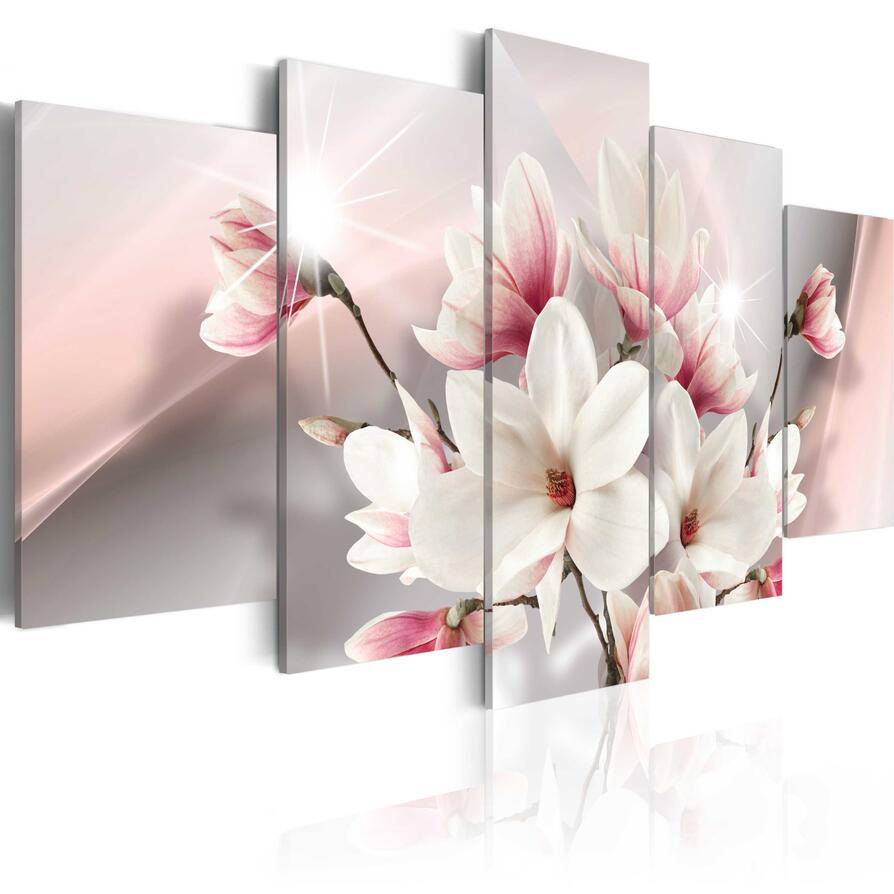2019 HD 5PCS/Set Red Purple White Orchid Flower Art Print Frameless Canvas Painting Wall Picture Home Decoration,No Frame