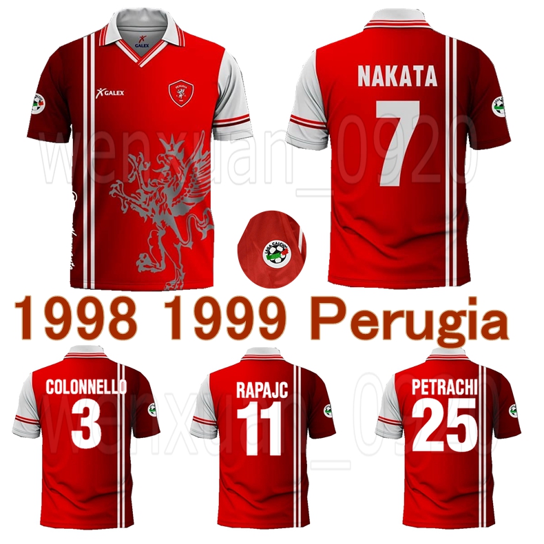 1998 1999 Perugia retro soccer jersey 98 99 Associazione Calcistica Perugia Calcio NAKATA RAPAJC PETRACHI vintage classic football shirt, Home serie a jersey
1998 1999 Perugia retro soccer jersey 98 99 Associazione Calcistica Perugia Calcio NAKATA RAPAJC PETRACHI vintage classic football shirt, Home serie a jersey