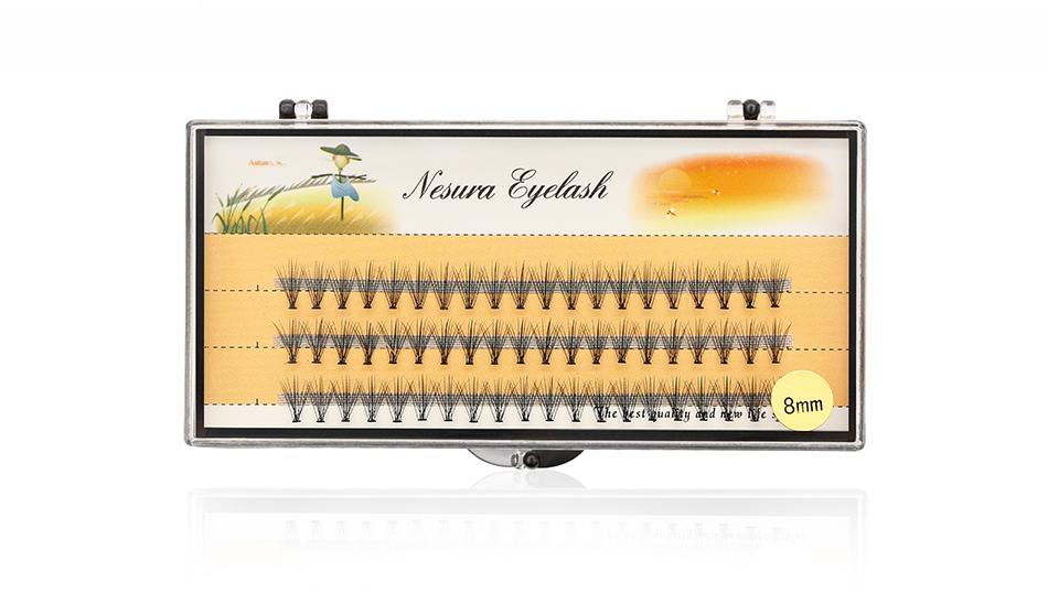 60pcs Various lengths Natural Soft False Eyelash Extension Deluxe Lashes Fake Eyelashes Fans 3D Eyelashes maquiagem