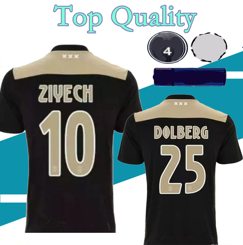 Thai quality 2018 2019 Ajax FC Away soccer jersey 18 19 KLAASSEN FISCHEA BAZOER MILIK BOLBERG football shirt, Black;yellow
Thai quality 2018 2019 Ajax FC Away soccer jersey 18 19 KLAASSEN FISCHEA BAZOER MILIK BOLBERG football shirt, Black;yellow
