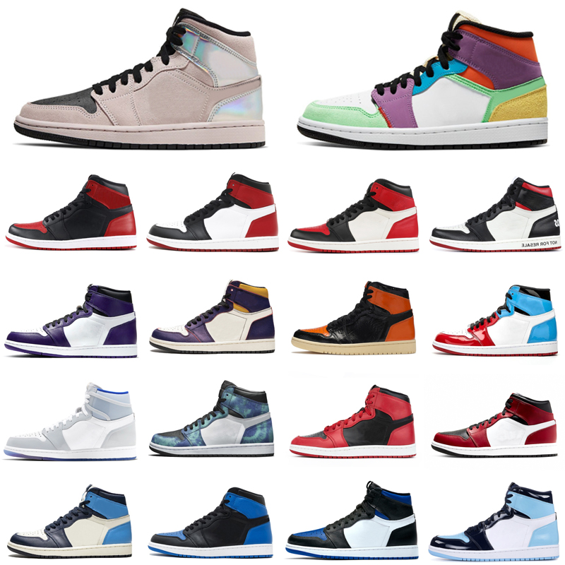 Jumpman 1 1s Men Basketball Shoes Tie Dye Iridescent Shattered Backboard Chicago Black Toe Womens Mens Trainers Sports Sneakers 5.5-12
Jumpman 1 1s Men Basketball Shoes Tie Dye Iridescent Shattered Backboard Chicago Black Toe Womens Mens Trainers Sports Sneakers 5.5-12