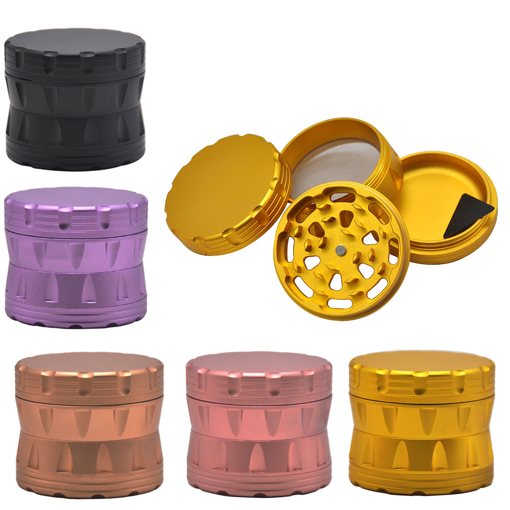 Drum Style Aircraft Aluminum Tobacco Herb Grinder Large Space 63MM 4 Piece Metal Smoking Herb Grinder Customized logo Accepted
Drum Style Aircraft Aluminum Tobacco Herb Grinder Large Space 63MM 4 Piece Metal Smoking Herb Grinder Customized logo Accepted