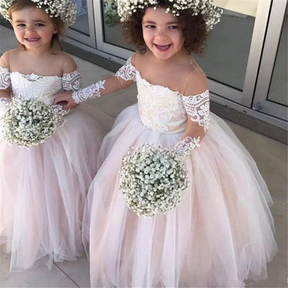 Lovely Fluffy Tulle Flower Girls Dresses Applique sheer crew Long sleeves Ball Gowns For Weddings Holy Communion Birthday Party Dresses, Red
Lovely Fluffy Tulle Flower Girls Dresses Applique sheer crew Long sleeves Ball Gowns For Weddings Holy Communion Birthday Party Dresses, Red