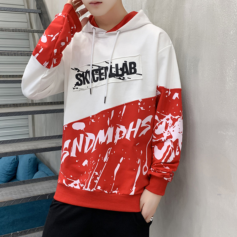 Tide brand men hooded sweater 2019 spring and autumn new Korean long-sleeved Slim net red hoodie casual jacket