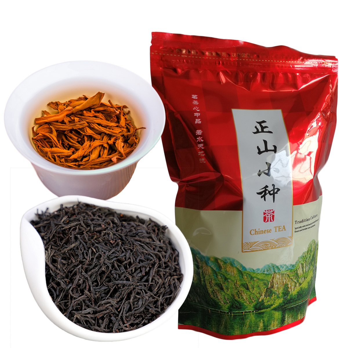 

Preference 250g Chinese Organic Black Tea Wuyi Top-Grade Lapsang Souchong Without Smoke Red Tea Warm Stomach Health Care New Cooked tea
