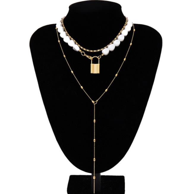 Fashion- Multi Layered Pearl Choker Necklace Collar Statement Virgin Mary Coin Crystal Pendant Necklace Women Jewelry