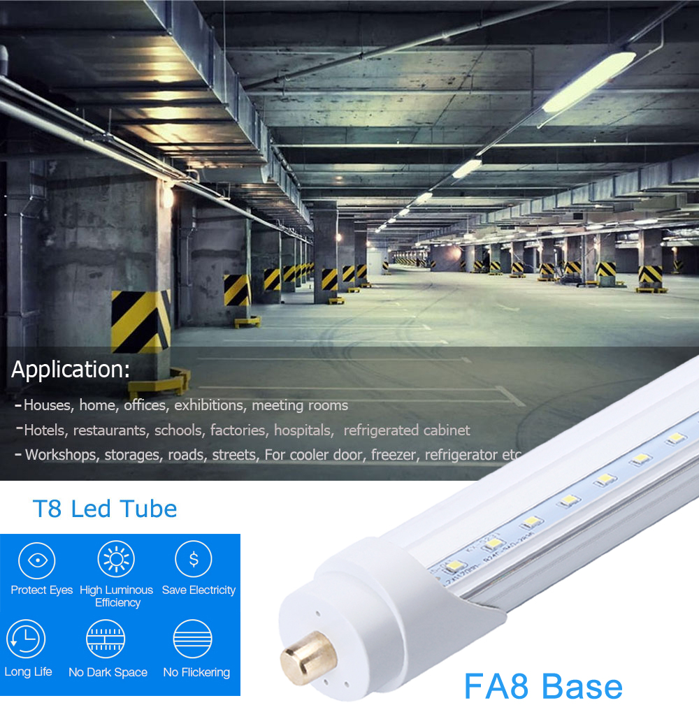 96Inch Single Pin LED Tubes 8FT 8 Feet FA8 T8 Tube Light 45W LED Shop Light